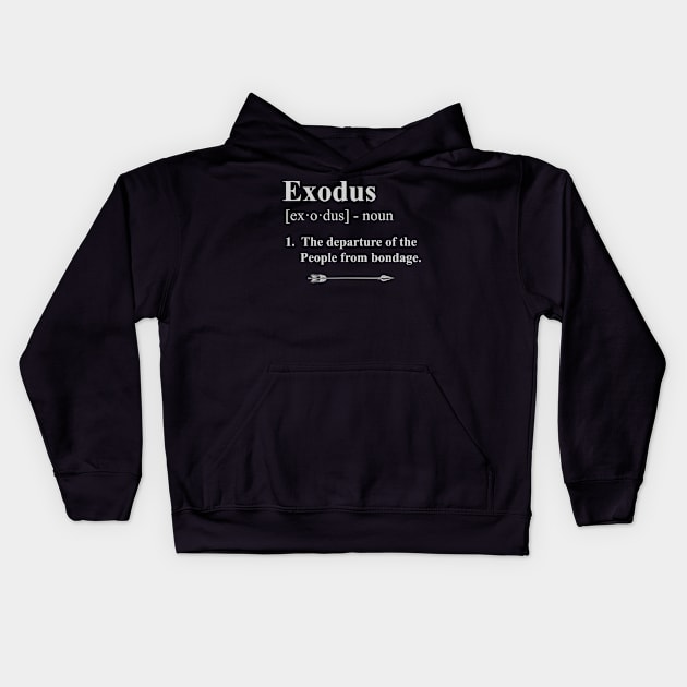 Exodus Definition Kids Hoodie by Claudia Williams Apparel